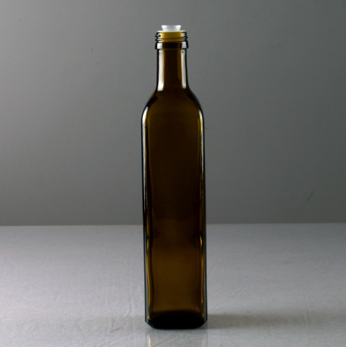 Olivenöl Flasche 500ml Dark Green Square