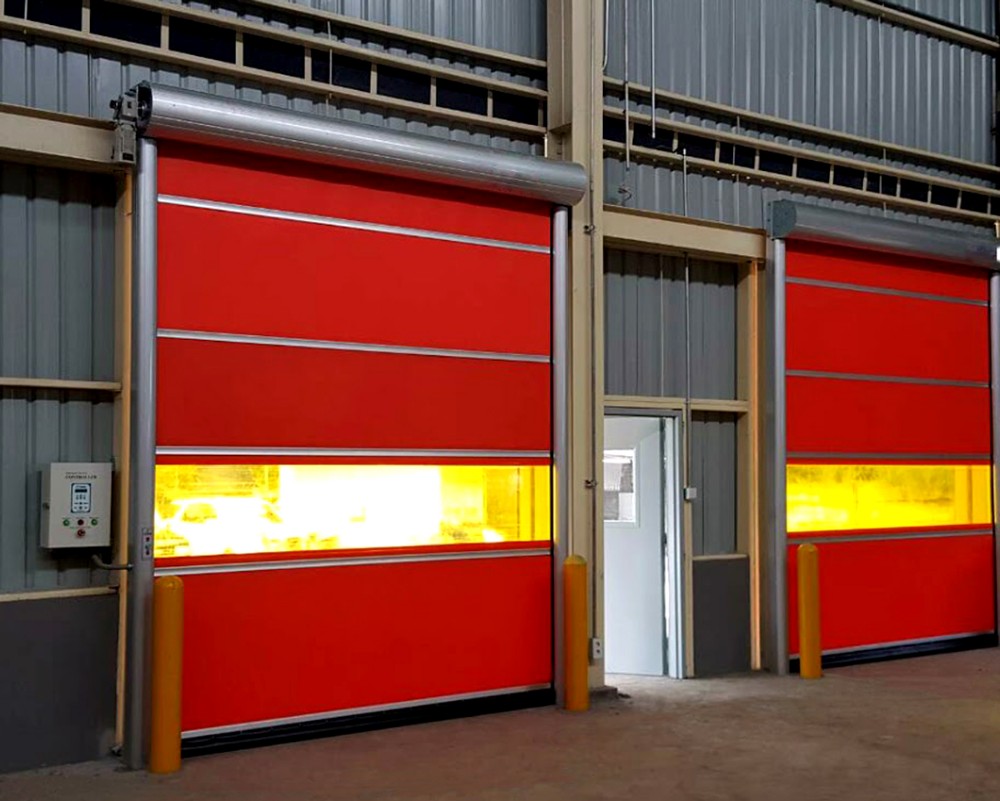 PVC Curtain Automatic Rapid Rolling up Door