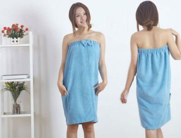Factory cheap price microfiber sexy tube top bathrobe