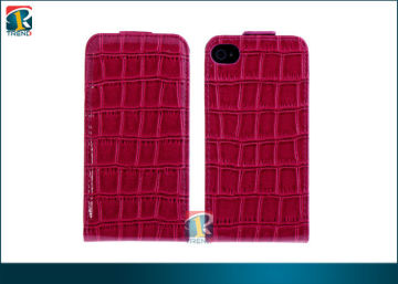 High Quality Snakeskin Leather Case With Black, Red, Hot Pink, Red Color For Iphone 5