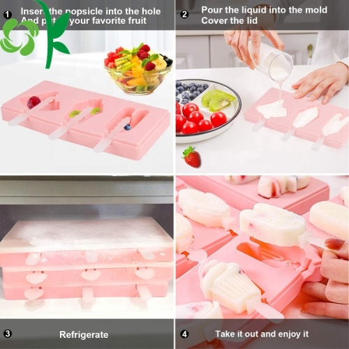 Food Grade Silicone Reusable Ice Cream Mold