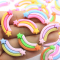 Cute 100PCS Resin Cloud Star Charms Flat Back Mixed Color Cabochon For Jewelry Making Accessory Home Phone Decor