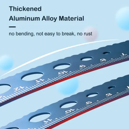 Student Geometry Mathematics Aluminium Alloy Multifunctional 4pcs Geometric Ruler Set