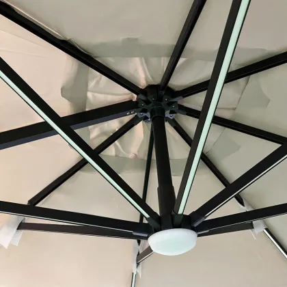 Roma Solar LED Beach Umbrella Sun Protection