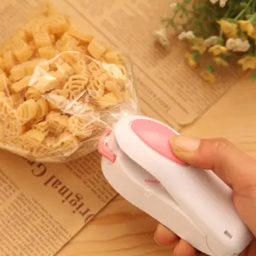 Portable Mini Household Seal Machine Food Vacuum Sealer Heat Sealer Capper Food Saver Plastic Bags Mini Gadget Random Color