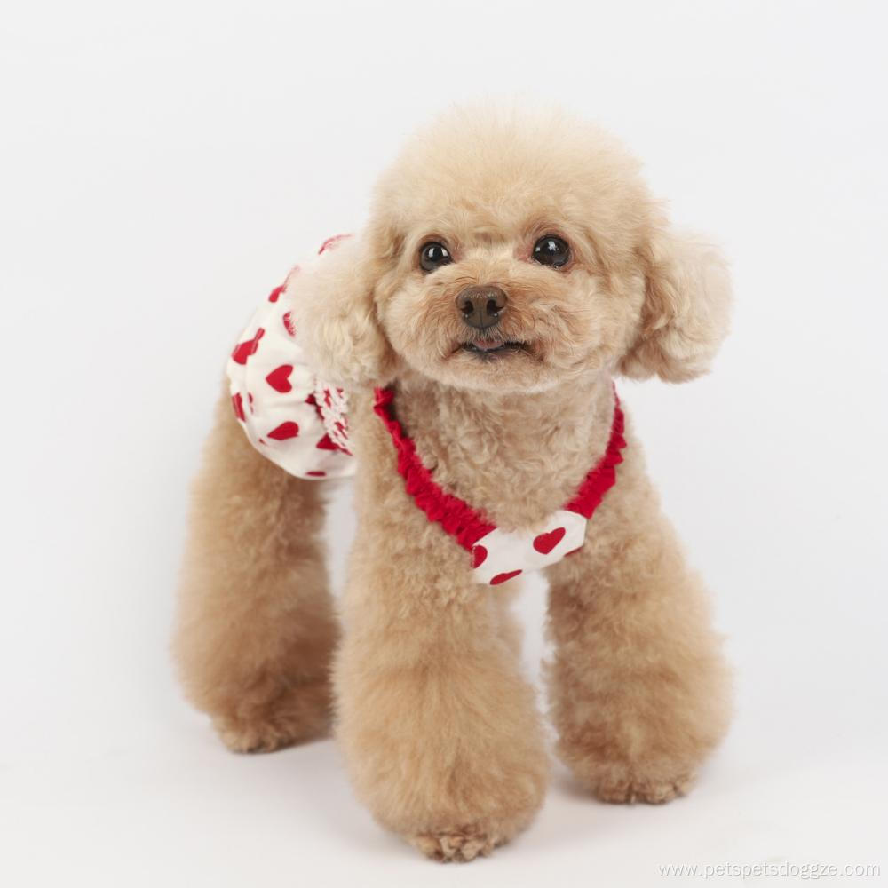 2021 Heart Design Dog Pet Spring Summer Dress