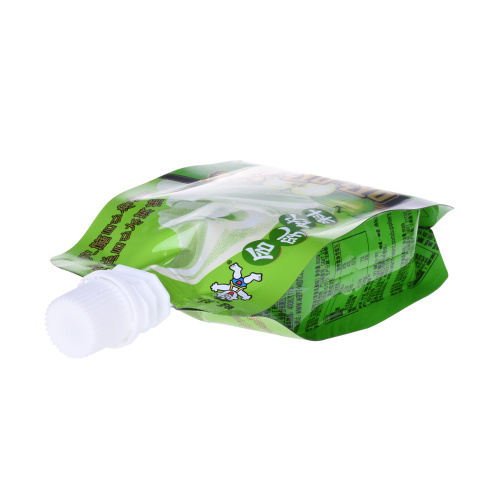 Recyclable juice liquid packing bags with spout