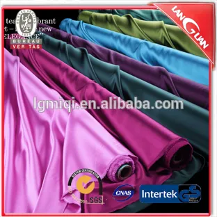 OEM 61D*61D color 190T satin silk fabric