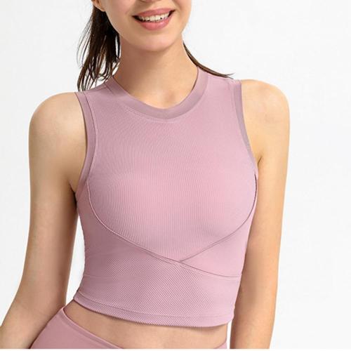 New women ribbed Workout Crop Tops