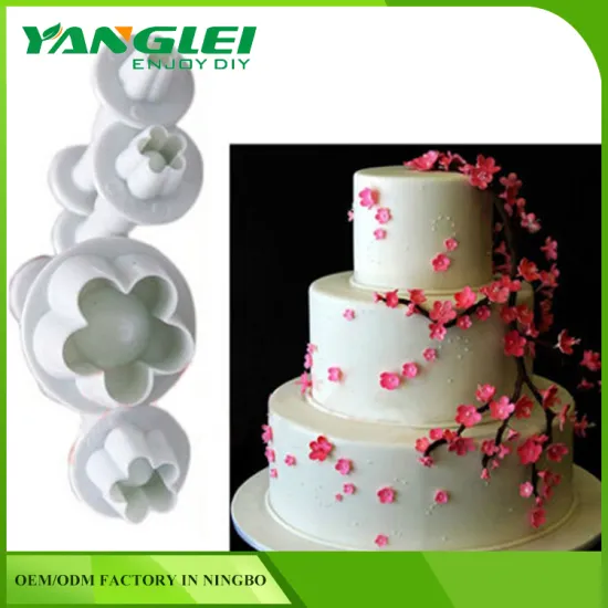 4 pcs/setFondant Cake Sugarcraft Cookies Plunger Cutter Mold Tool with YANGLEI