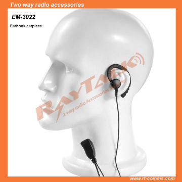 Two Way Radio Earhook Earpiece With Small Lapel PTT (EM-3022)