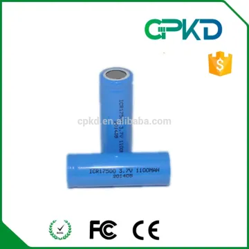 3.7V Li-ion cylindrical cell ICR17500 for medical equipments