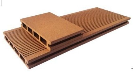 135mm × 25mm Wpc Decking Board , Natural Wood / White Recycled Composite Decking