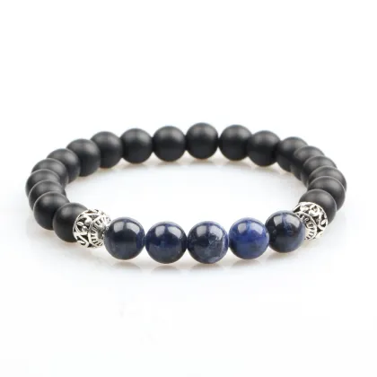 Alibaba golden supplier wholesale custom natural stone bracelet multi color stone bead bracelet jewellery