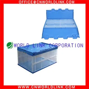 transparent plastic folding crate
