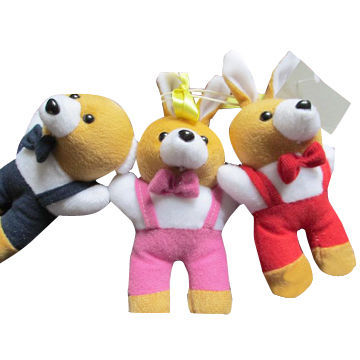 Plush Bear Toys with Various Color Clothes, Customized Designs are Accepted