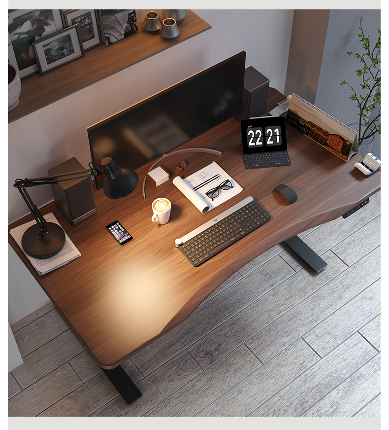Estenda elétrica ajustável do escritório moderno da mesa