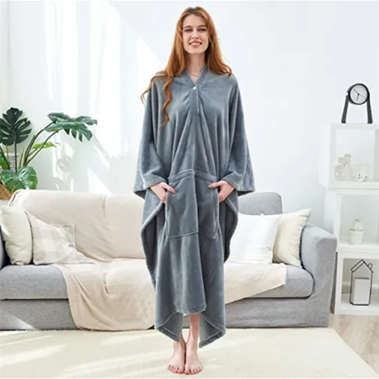 Super soft and warm sweatshirt blanket oversized fleece hug wearable hoodie blanket