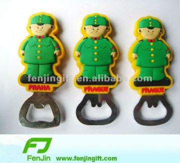3d soft pvc beer opener fridge magnet