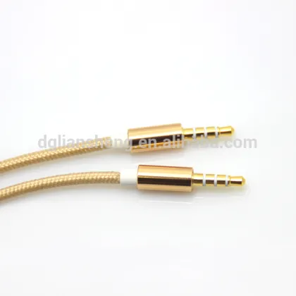Audio optical fiber cable braided audio cable metal plug