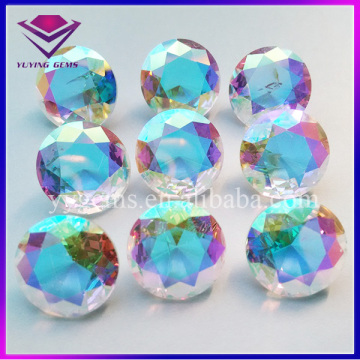 Wuzhou Color Change Effect Plated AB Color Brilliant Glass Gemstone Necklace