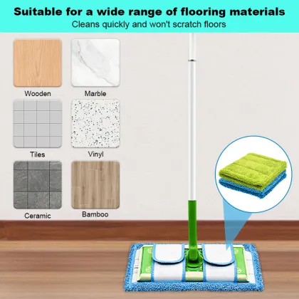 Reusable Microfiber Sweeper Dry Mop Pads with Straps for Swiffer