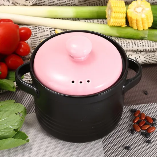 Pink Colorful High Saucepans Cookware Heavy Pot