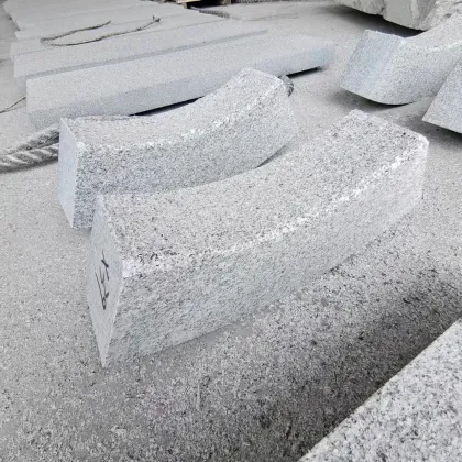 Affordable G654 Grey Granite Kerbstones and Bend Curbstones