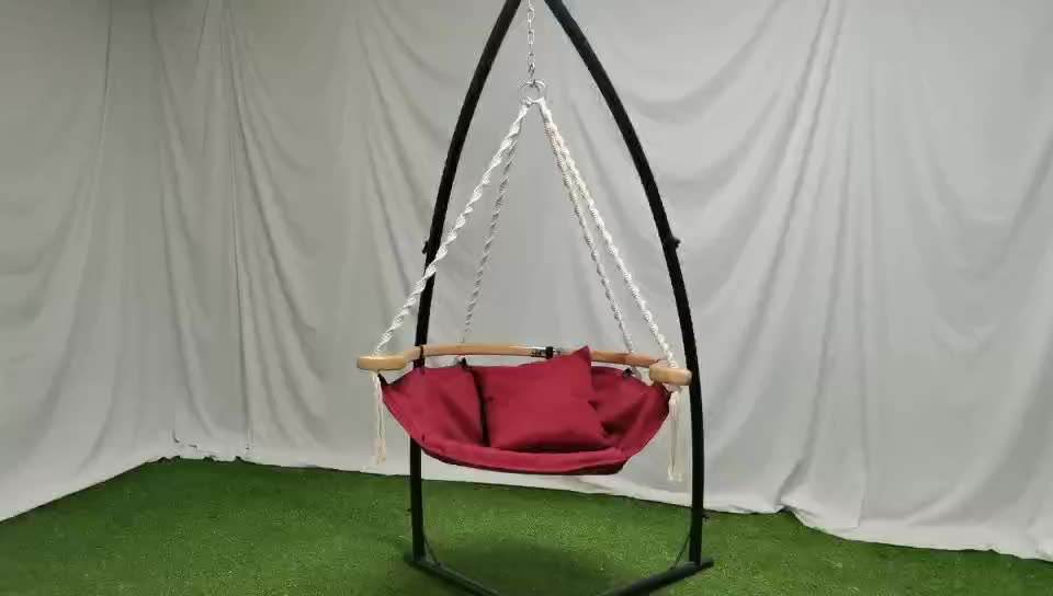 Customized Outdoor Wooden Furniture Hanging Swing Chair