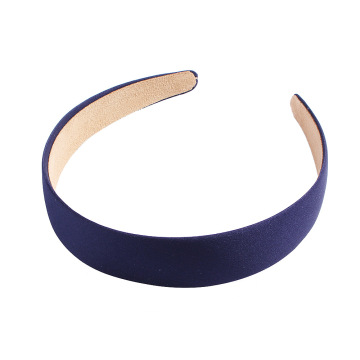 Satin Cotton Fabric Covered 30mm Plain Wide Headband - DIY Hair Accessory