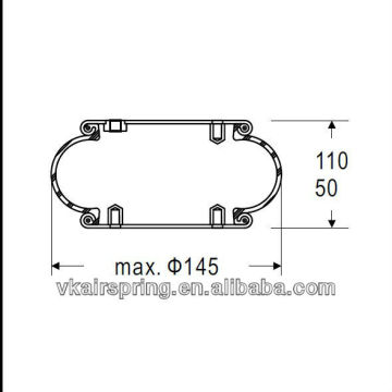 Single convoluted air spring/Air suspension spring FS40-6/Truck spare parts
