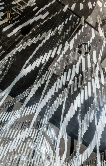 Entryway hotel frosted bubble chandelier modern drop