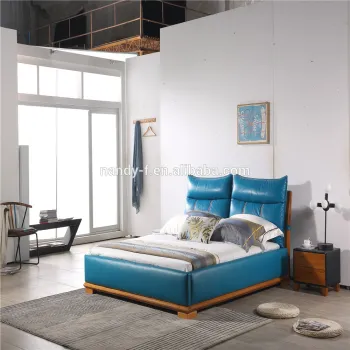 Modern European Woodern Home Furniture Double Bed For Living Room