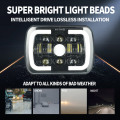 Square 7 Inch Motorcycle Led Headlights For Jeep