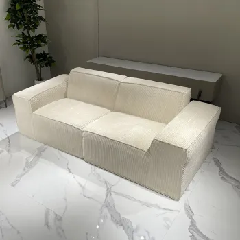 Modern Fabric Reclining Sectional Sofa Set: Straight-Shaped Living Room Furniture