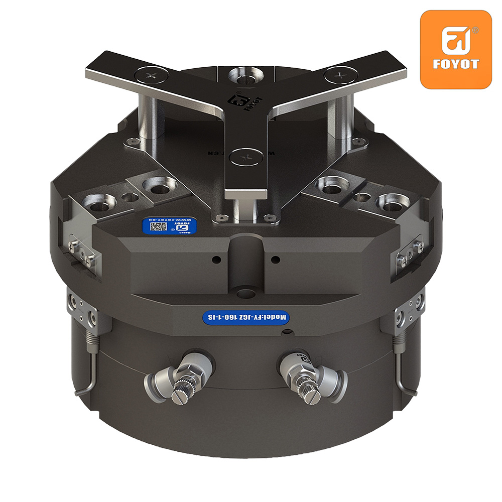 Прочный пневматический захват с тремя пальцами для тяжелых задач