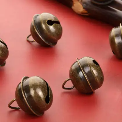 Colored Christmas Bells Hanging Copper Bells Decor
