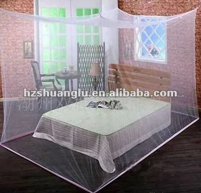 Treated rectangular mosquito net
