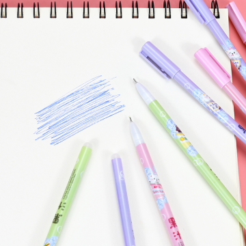 Best Selling Kawaii Cartoon Erasable Gel Ink Pen Set for School Students