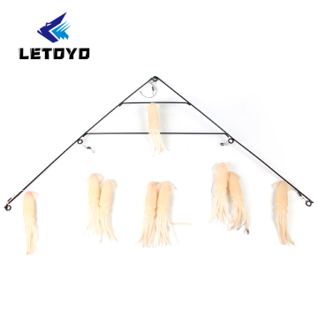 LETOYO 9" Artificial Squid Lure & 30" Spreader Bar for Seawater Marlin & Tuna Trolling