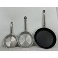 Large capacity stainless steel wok pan