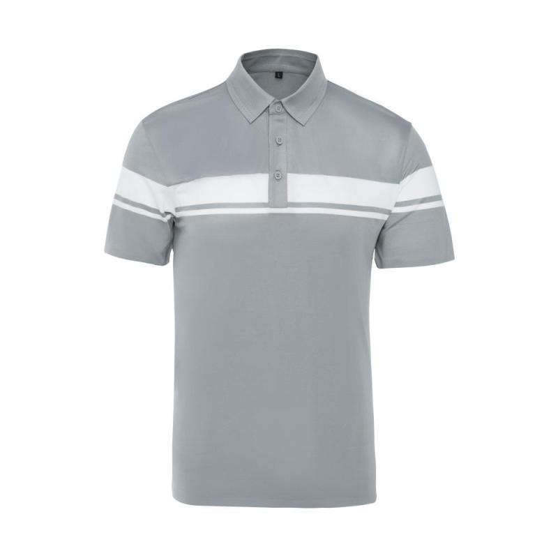 Cổ áo Polo Top sọc ngắn tay áo