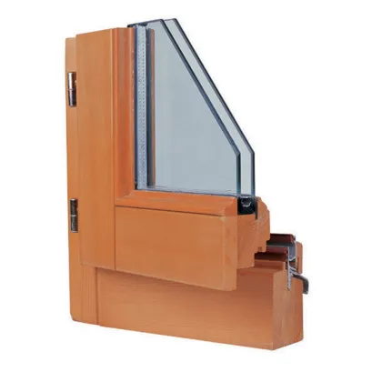 solid wood larch pine wood window