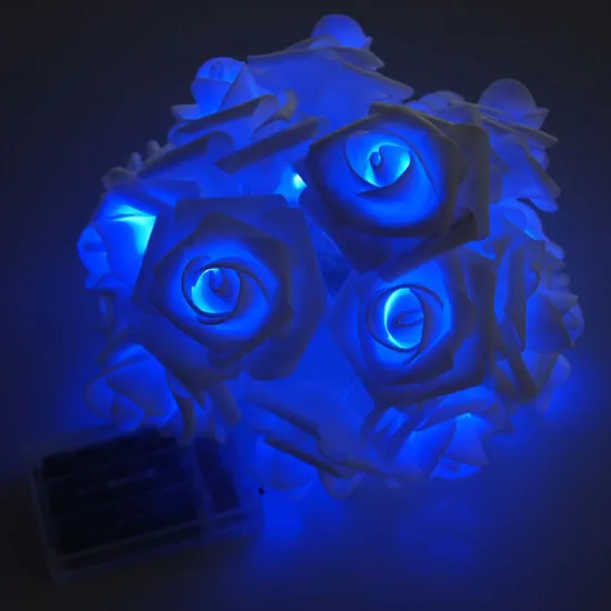 Festival Decoration Blue Led Rose Flower Light