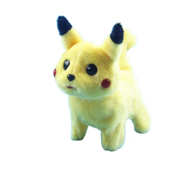 The factory exports children's electric toys, pet elf plush toys, leiqiu soft fabric, shiny, cute pets can call and walk