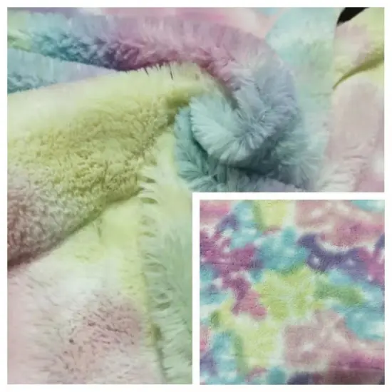 100%Polyester Tie-Dyed PV Fleece knitting Fabric