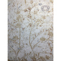 golden flower pvc wallpaper with Non-Woven back