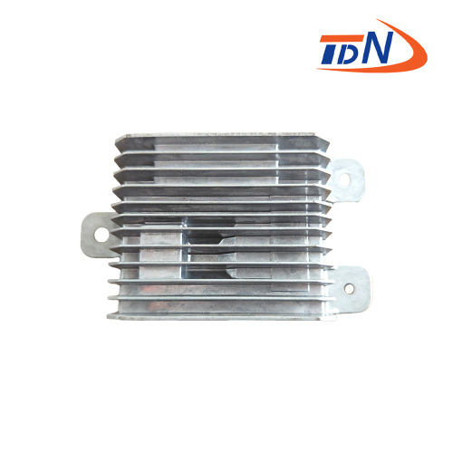 Carcaça de dissipador de calor de aleta reta fundida em alumínio