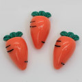 100pcs/bag Carrot Shaped Beads Charms Flat Back Cabochon For Handmade Craft Decorative Beads Slime Kids Items