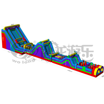 Hot sale playground amusement outdoor inflatable obstacle course for kids and adults
